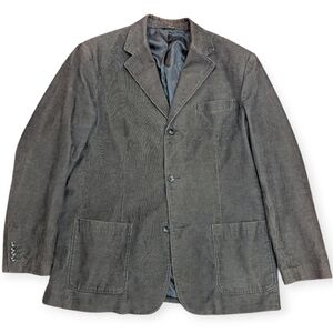 Eddie Bauer Men's Gray Corduroy 3 Button Blazer XL Tall